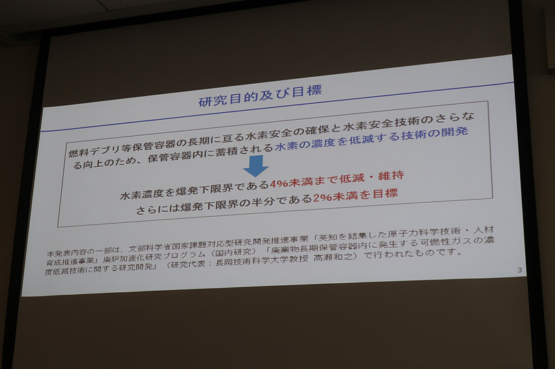 開発目標は「爆発下限界の半分である2％未満」