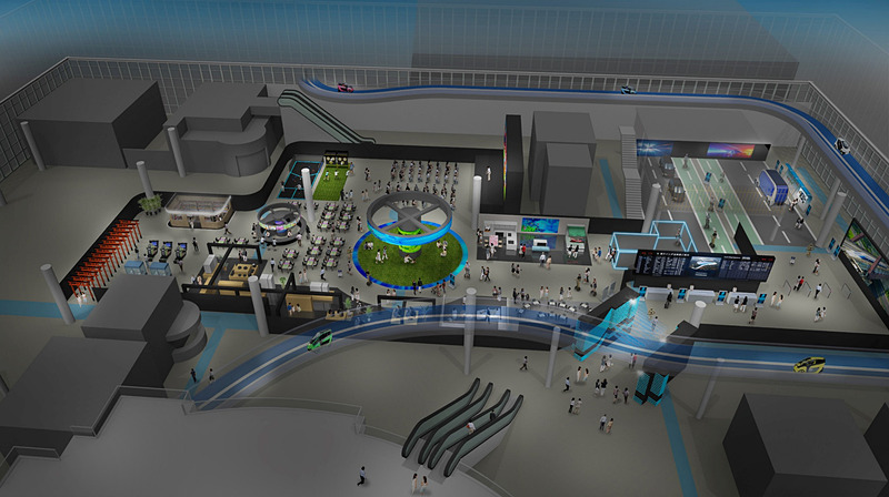 メガウェブ内部が“未来の日本”となり、最新のテクノロジーやサービスを体験できる