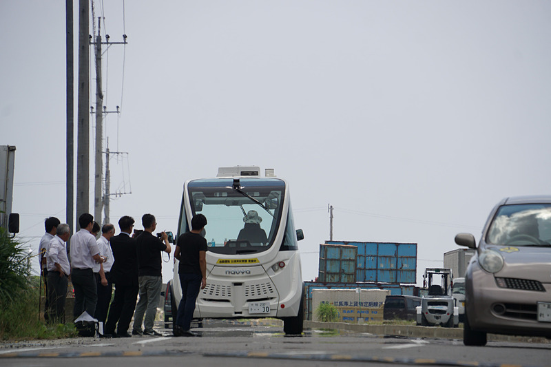 交通規制のない一般公道を5km/h程度の速度で自動運転を実施