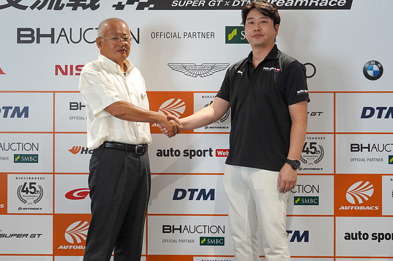 株式会社GTアソシエイション 代表取締役 坂東正明氏（左）、株式会社三栄 取締役副社長 鈴木賢志氏（右）