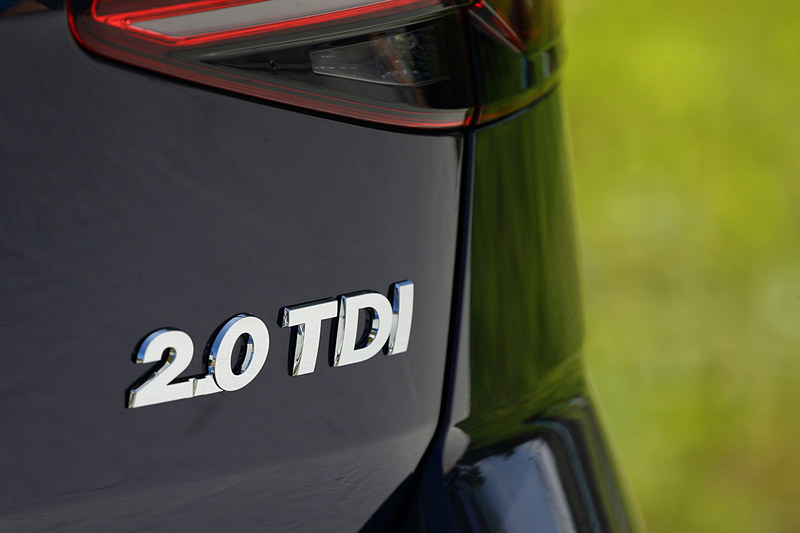 10月1日に発売される「ゴルフ TDI Highline Meister」（391万円。10％の消費税を含む）。ボディサイズは4265×1800×1480mm（全長×全幅×全高）、ホイールベースは2635mm。車両重量は1430kg