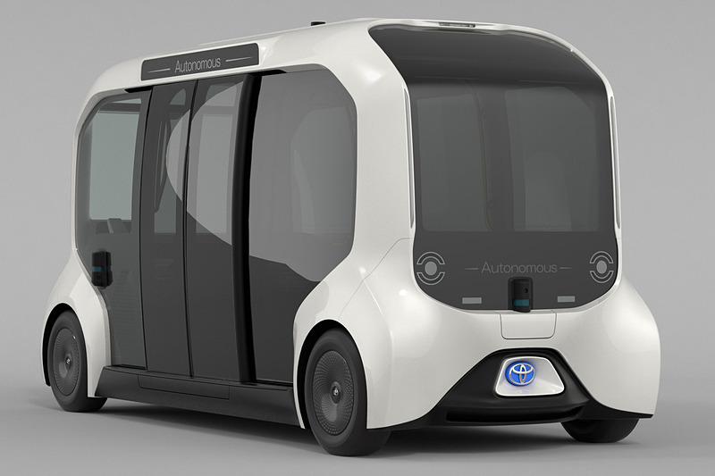 トヨタ初のAutono-MaaS専用EVとして選手村に十数台導入。選手村内の巡回バスとして大会関係者や選手の移動をサポート。低床フロアや電動スロープ、停留所への正着制御により、車いすの人も乗降しやすく、スムーズな短距離移動をサポート。自動運転（SAEレベル4相当）による運行を予定。各車両にオペレーターが1人搭乗して自動運転による運行をモニタリングするとともに、各車両の運行状況を統合的に管理するシステムも提供