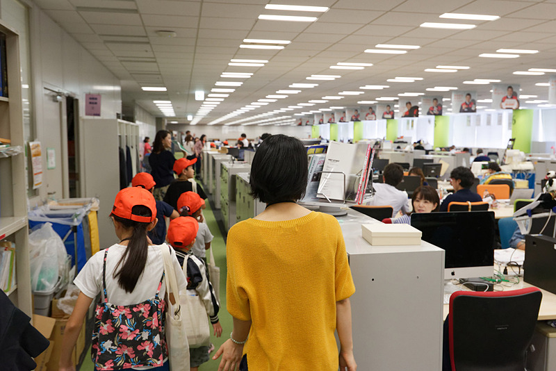 班ごとに分かれて執務スペースに