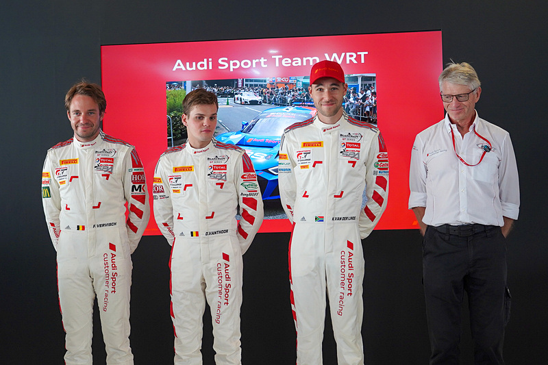 25号車 Audi R8 LMS GT3 Evo（Audi Sport Team WRT、ケルビン・ファン・デル・リンデ/ドリス・バンスール/フレデリック・ヴェルヴィッシュ組）