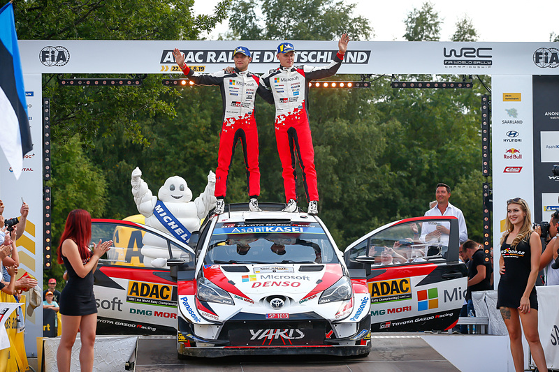 総合優勝のオィット・タナック/マルティン・ヤルヴェオヤ組（ヤリスWRC ＃8号車）