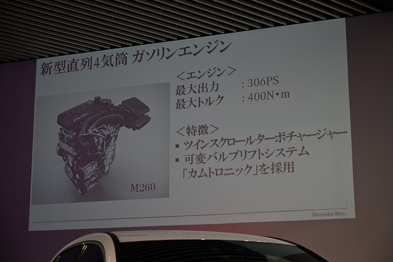 木下氏による新型メルセデスAMG A 35 4MATICの説明で用いられた資料