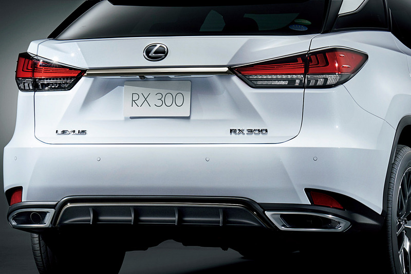 リアバンパーの形状変更して、水平基調の下側デザインでワイド感を表現する