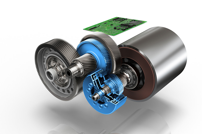 変速機構、パワーエレクトロニクス、コンパクトな電動モーターを統合した乗用車用2速電動ドライブ