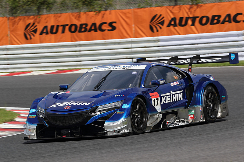 SUPER GT 第6戦の公式予選がオートポリスで行なわれ、17号車 KEIHIN NSX-GT（塚越広大/ベルトラン・バゲット組、BS）がGT500クラス予選トップを獲得