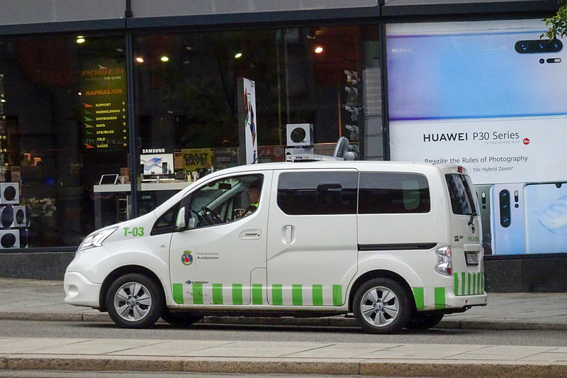 オスロ市内では多くのEVが走っていた