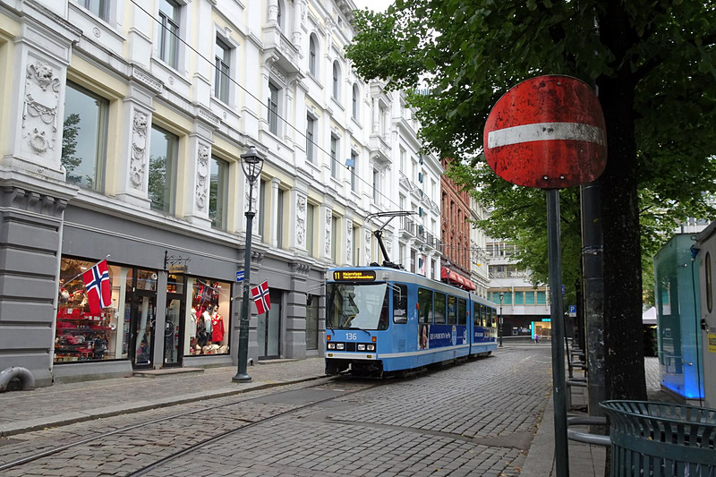オスロ市内を走るトラム