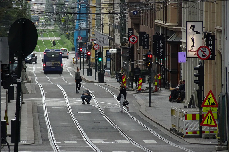 オスロは坂道が多い