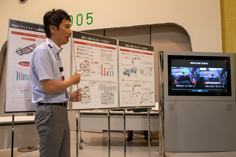 ドライビング項目のワークショップ。TNGAプラットフォームやドライブ中の目線について説明された