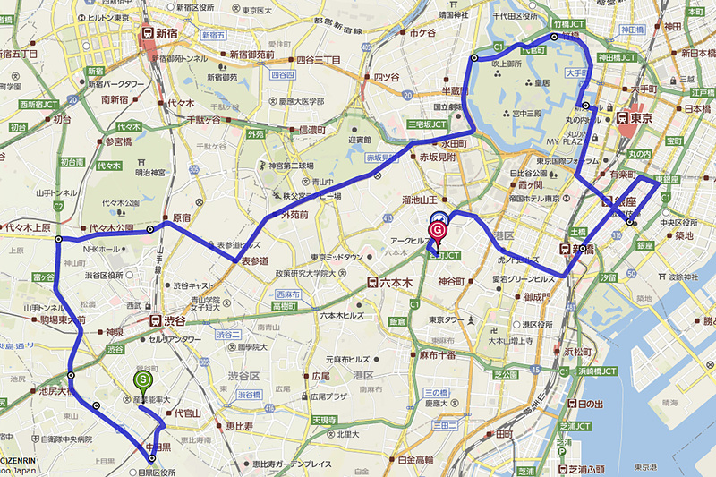 パレードラン走行ルート