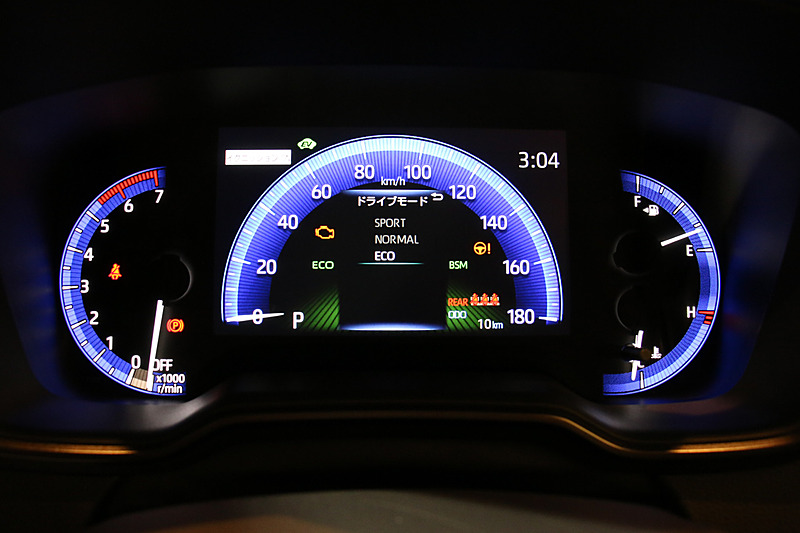 中央に7.0インチTFTカラーマルチインフォメーションディスプレイ、両サイドにオプティトロンメーターを備えるコンビメーターはW×BとHYBRID W×B（写真）で標準装着