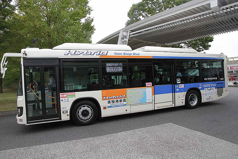 実証実験で使用された相鉄バス所有の自動運転バス