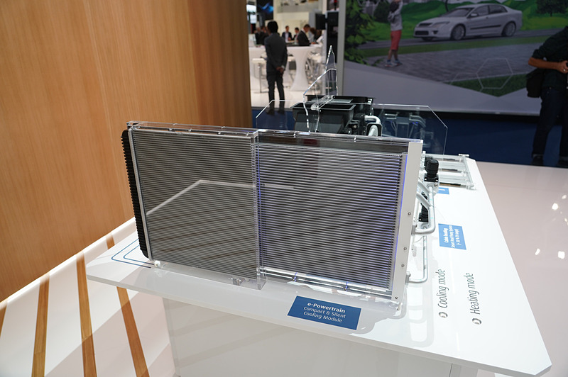 ヴァレオブースに展示されていたバッテリー冷却システム