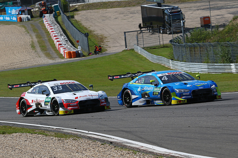 シケインでレネ・ラストを抜き2位に浮上するロビン・フラインス