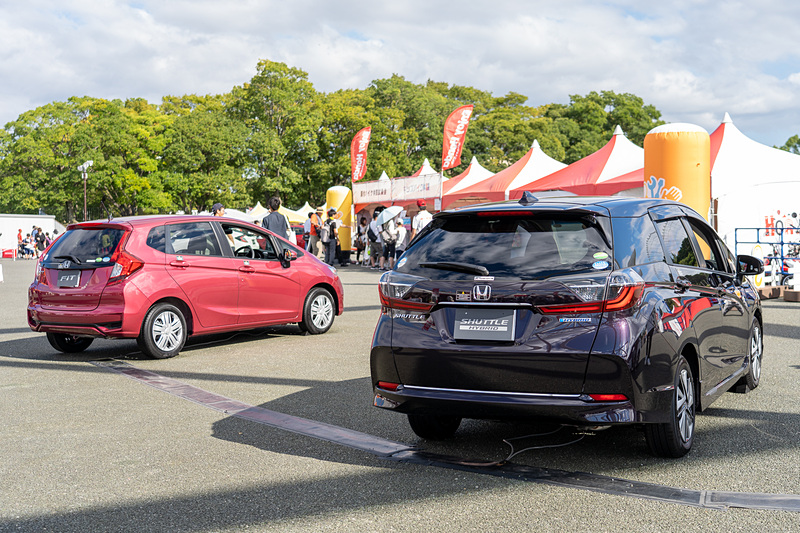 たくさんのホンダ車がずらり
