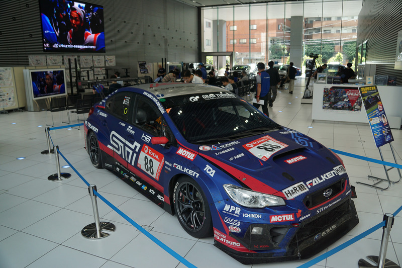 NBR優勝車両は9月19日～29日の期間、エビススバルビル1Fショールームに展示予定