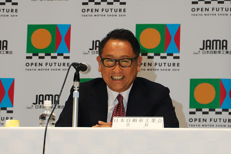 自工会は東京モーターショー 2019に関する説明会と定例会を開催。定例会には豊田章男会長が出席し、任期延長が報告された