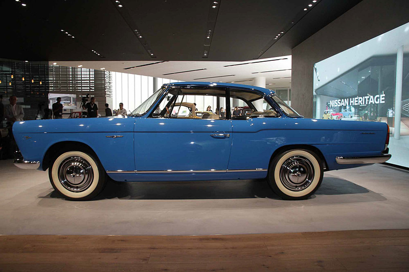 プリンス スカイライン スポーツ クーペ・1960年トリノ国際自動車ショー出品車。車両寸法:4650×1695×1385mm(全長×全幅×全高)、ホイールベース:2535mm。車両重量:1350kg。サスペンション:ダブルウィッシュボーン・ド・ディオンアクスル(前・後)。ブレーキ:ドラム・ドラム(前・後)。タイヤ:5.90-15-4PR。エンジン型式:GB4型(直4 OHV)。排気量:1862cc。最高出力:69kW(94PS)/4800rpm、最大トルク:153Nm(15.6kgfm)/3600rpm