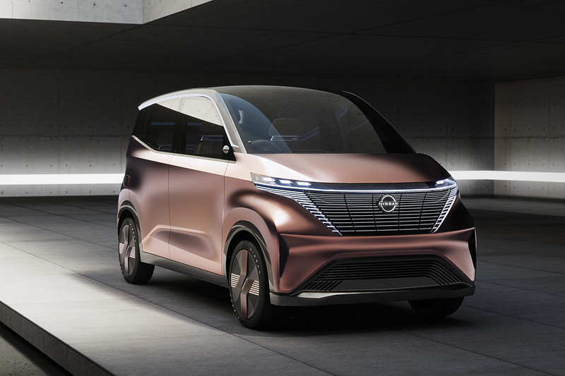 ニッサン IMkのボディサイズは3434×1512×1644mm（全長×全幅×全高。全幅はドアミラーを除く）。軽自動車規格に近いサイズのEVコンセプトカーとなる