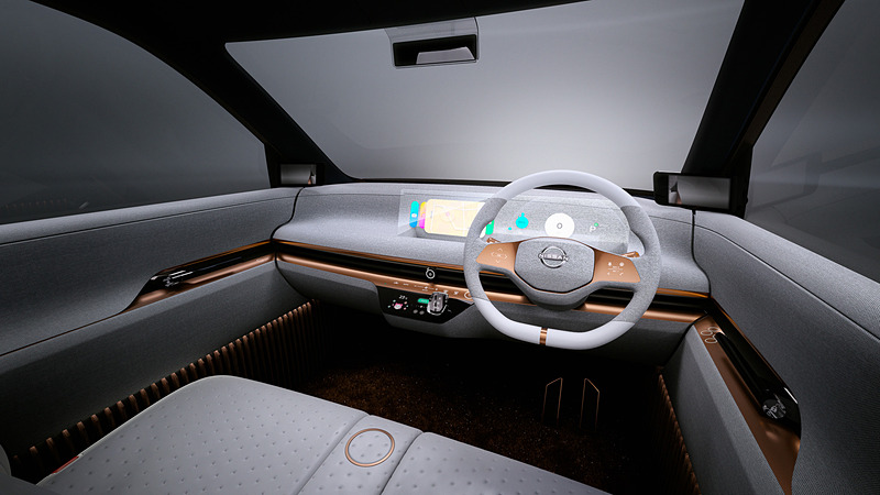 ボディカラーと同色のアカガネがアクセントに用いられたインテリア