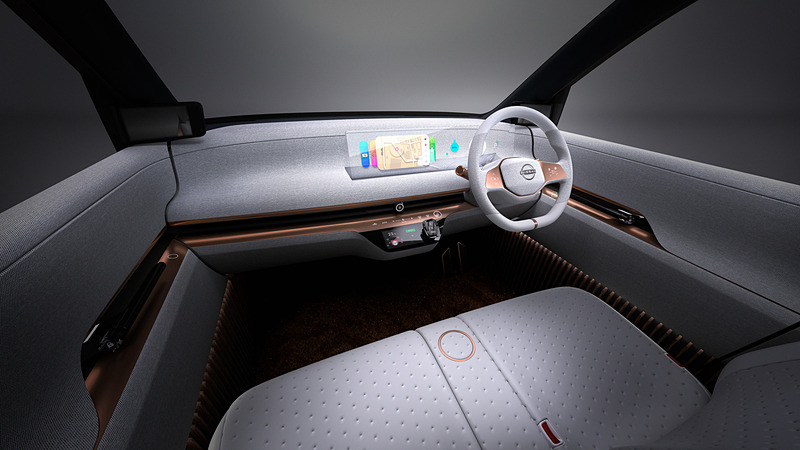 ボディカラーと同色のアカガネがアクセントに用いられたインテリア