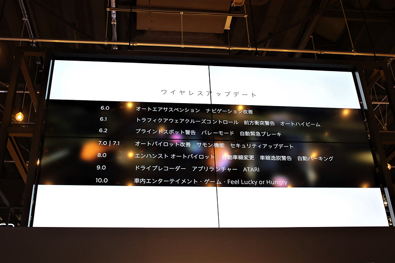 これまでに行なわれたオンラインアップデート