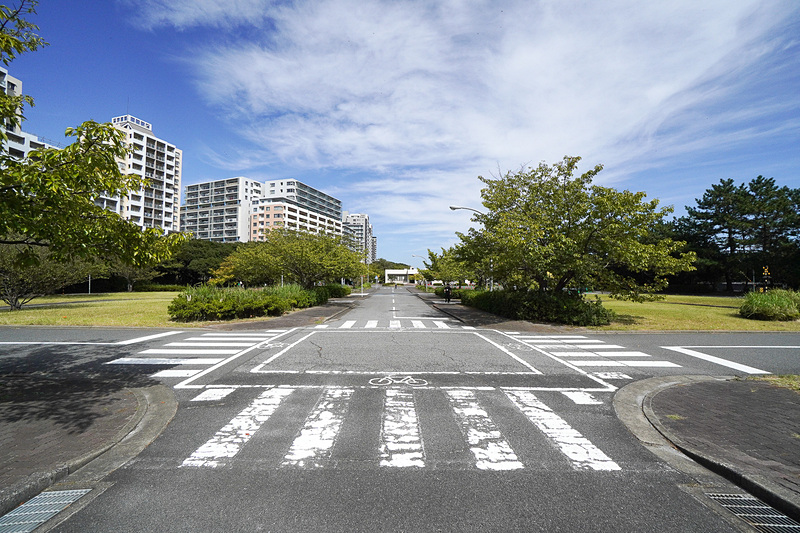 花見川緑地交通公園では交通ルールを実践するコースがある