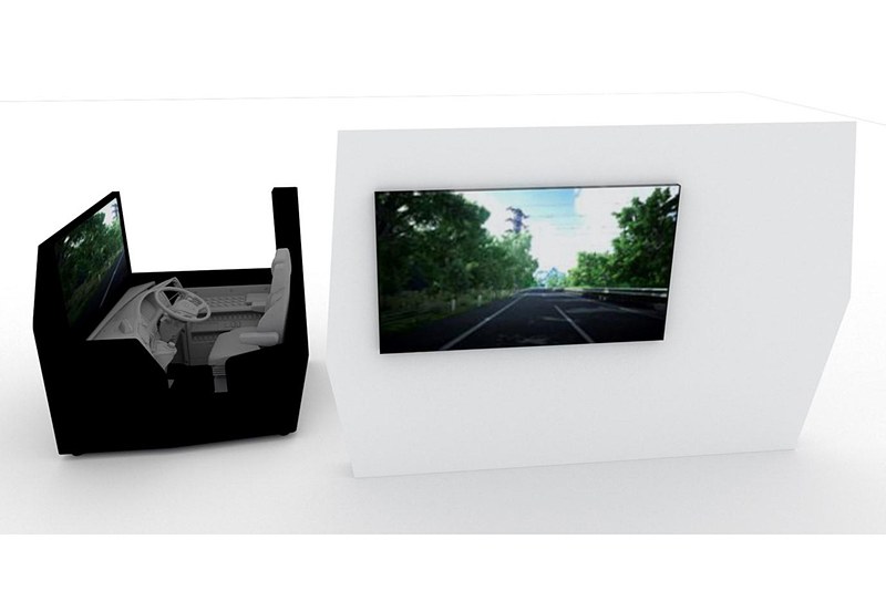 路肩退避型ドライバー異常時対応システムのシミュレーター