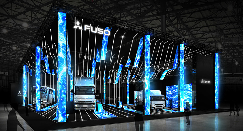 三菱ふそうブースのイメージイラスト