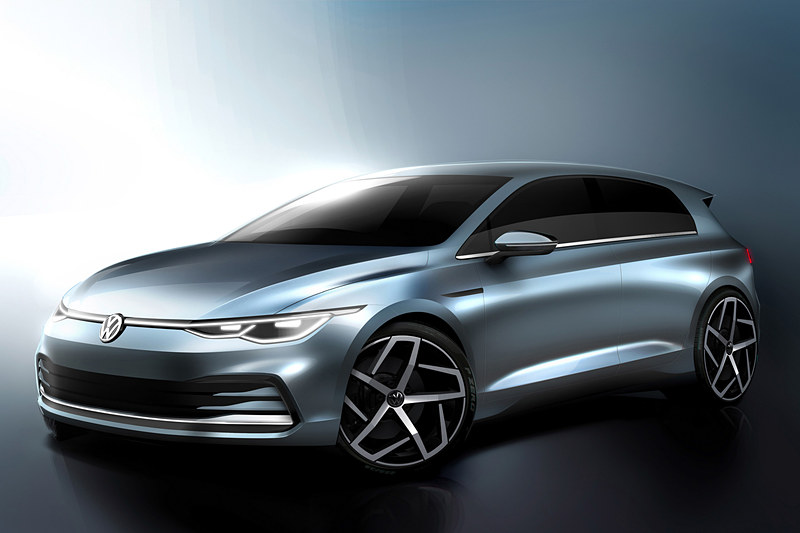 新型ゴルフのスケッチ