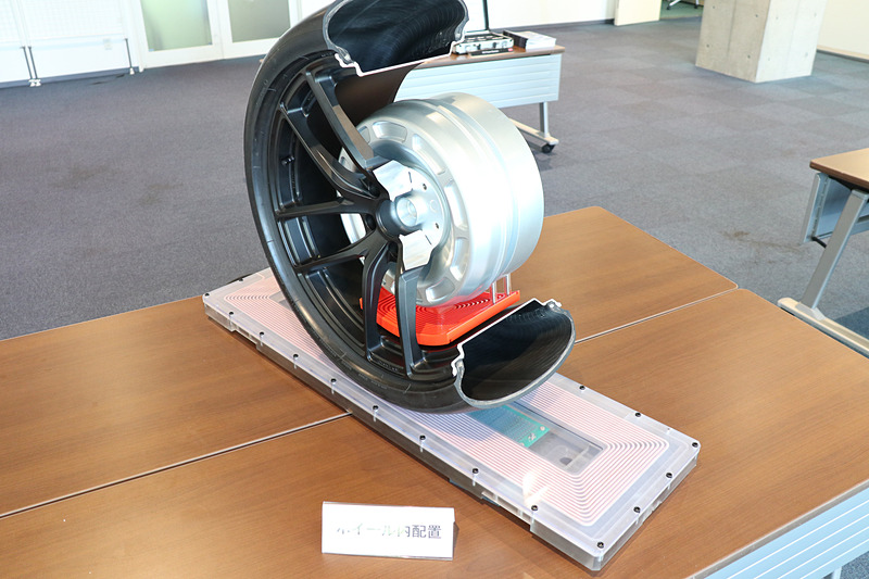 ホイール内給電タイプのカットモデル