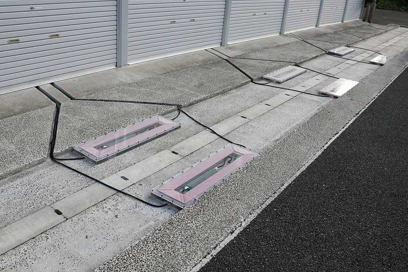 テストコースに設置した送電コイル