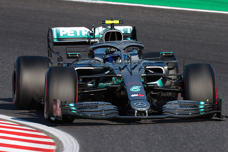 優勝したバルテリ・ボッタス選手（77号車 メルセデス）