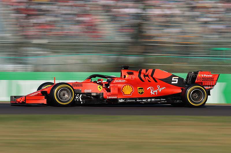 2位になったセバスチャン・ベッテル選手（5号車 フェラーリ）