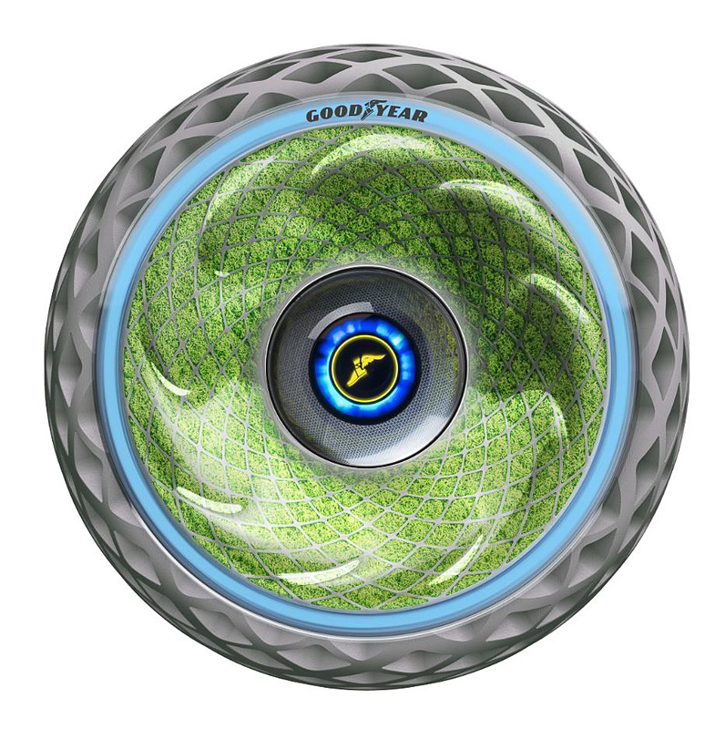 サイドウォール内に苔を生息させるコンセプトタイヤ「Goodyear Oxygene」