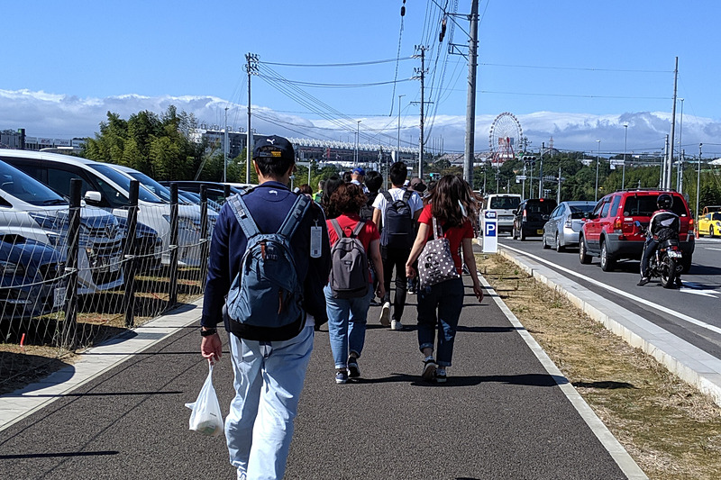 遠くに観覧車が見えてきたときには「あれが鈴鹿の……」と、ちょっとだけ感動