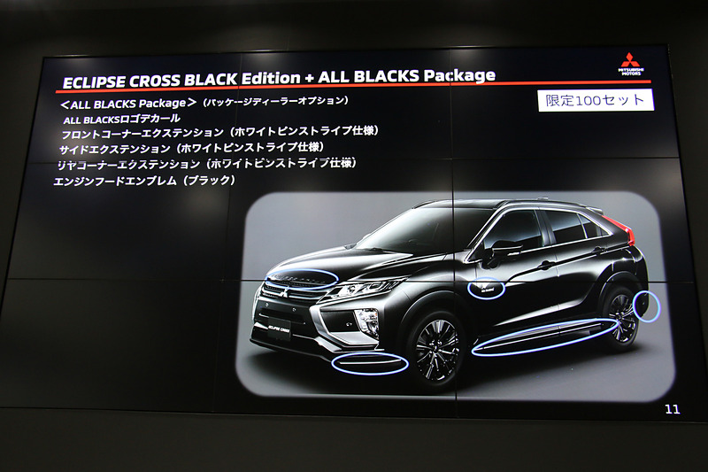エクリプス クロス BLACK Editionのパッケージオプション追加部分