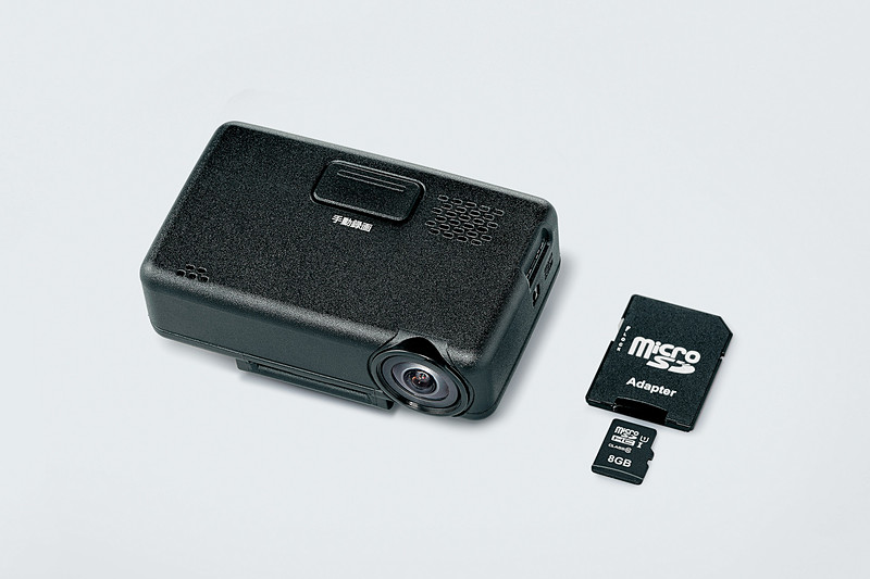 フロント用ドライブレコーダーの「DRH-197SM」（GPS/液晶モニター/駐車時録画機能付）