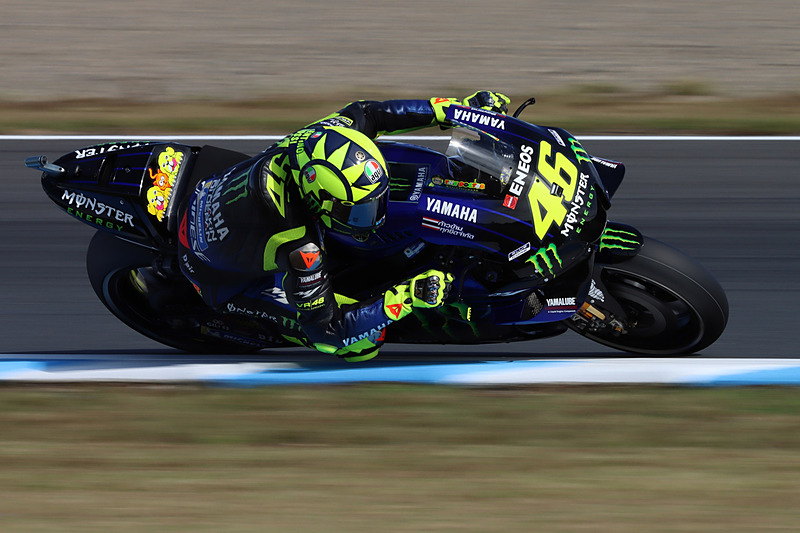 ロッシ選手は転倒リタイアとなった