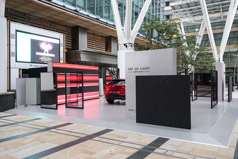 「Tokyo Midtown DESIGN TOUCH 2019」のマツダブース。新型クロスオーバーSUVのCX-30が展示される