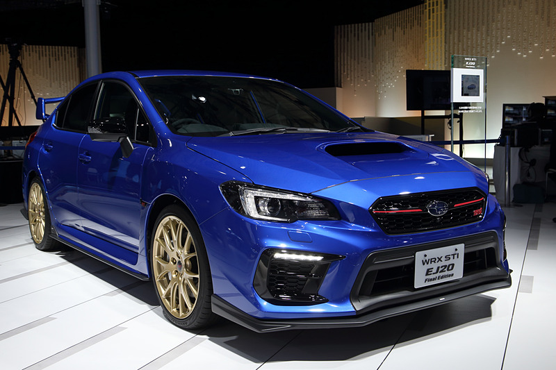 スバルブースに展示中の特別仕様車「WRX STI EJ20 Final Edition」プロトタイプ