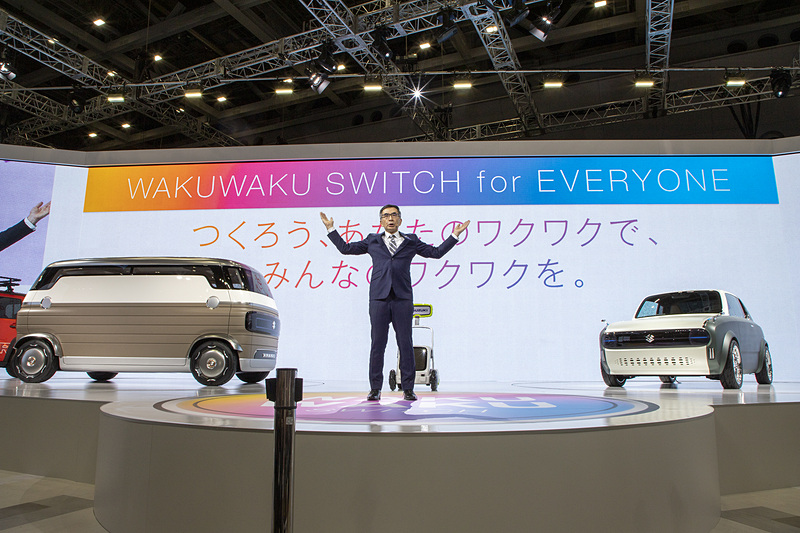 今回のスズキブースのテーマは「WAKUWAKU SWITCH for EVERY ONE」