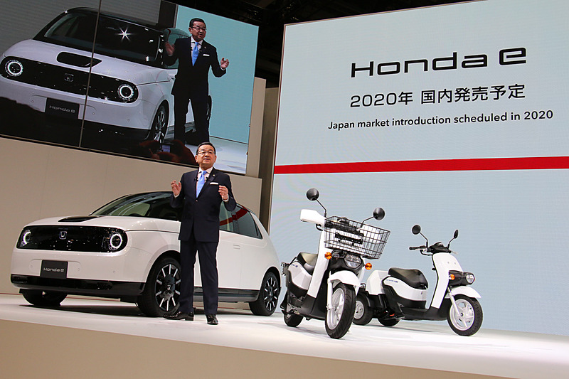 本田技研工業のプレスカンファレンスで2020年に「Honda e（ホンダ イー）」を日本で発売すると発表