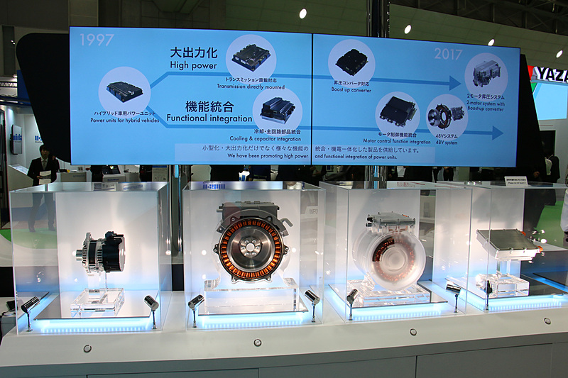 車両の電動化に向けた三菱電機の製品群