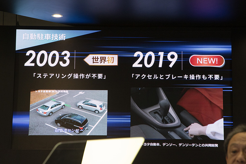2003年から実用化された駐車支援技術だが、2019年にはアクセルとブレーキの操作も不要になった
