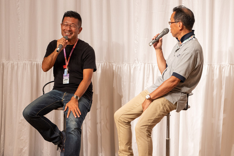 後半のステージはF1フォトグラファーの原氏と熱田氏が登壇した